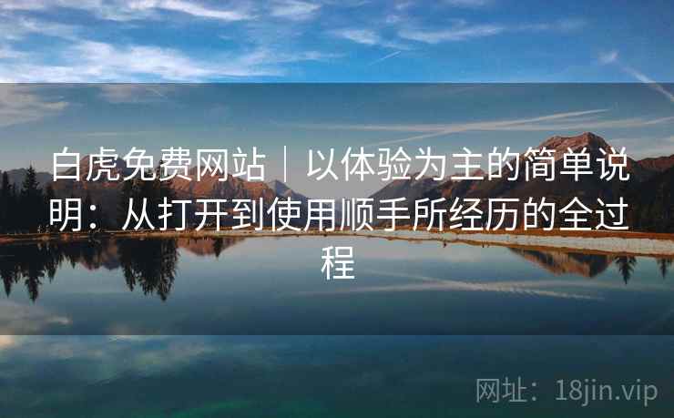 白虎免费网站｜以体验为主的简单说明：从打开到使用顺手所经历的全过程  第1张