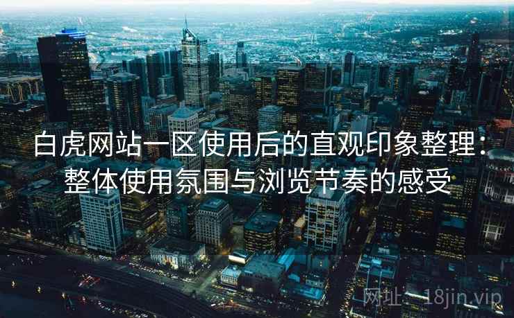 白虎网站一区使用后的直观印象整理：整体使用氛围与浏览节奏的感受  第2张