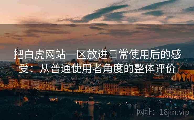 把白虎网站一区放进日常使用后的感受：从普通使用者角度的整体评价  第1张