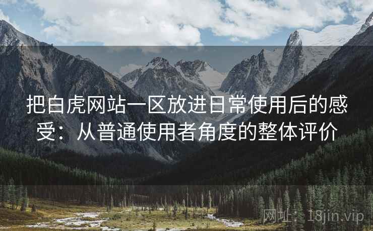 把白虎网站一区放进日常使用后的感受：从普通使用者角度的整体评价  第2张