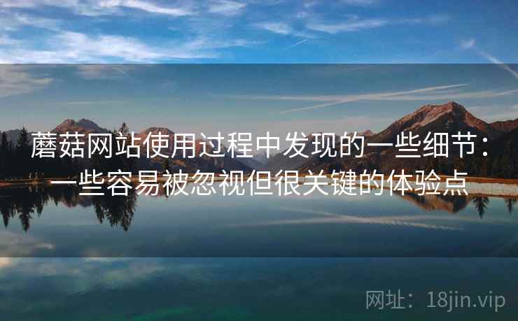 蘑菇网站使用过程中发现的一些细节：一些容易被忽视但很关键的体验点  第2张