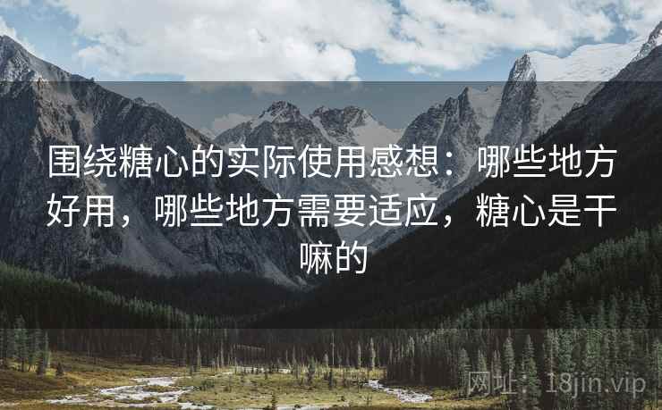 围绕糖心的实际使用感想：哪些地方好用，哪些地方需要适应，糖心是干嘛的  第2张