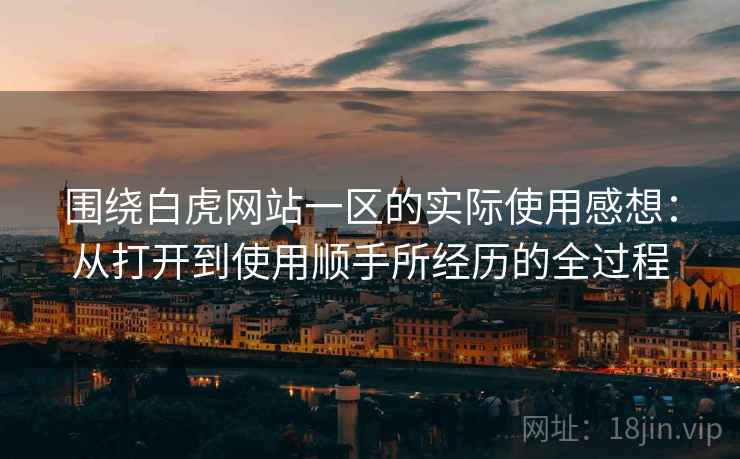 围绕白虎网站一区的实际使用感想：从打开到使用顺手所经历的全过程  第1张