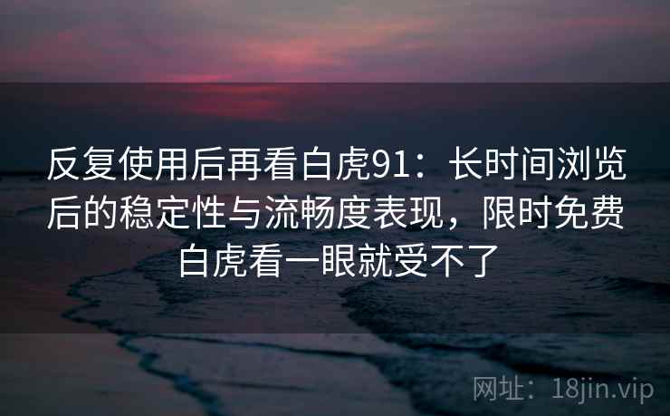 反复使用后再看白虎91：长时间浏览后的稳定性与流畅度表现，限时免费白虎看一眼就受不了  第2张