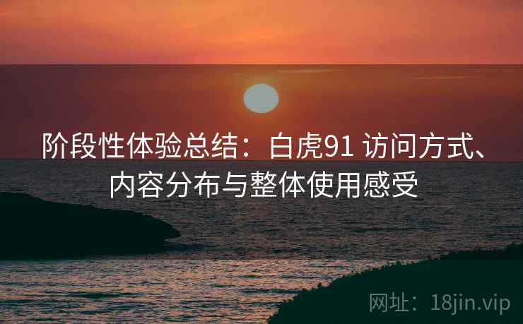 阶段性体验总结:白虎91 访问方式、内容分布与整体使用感受 第2张 阶段性体验总结:白虎91 访问方式、内容分布与整体使用感受 第2张